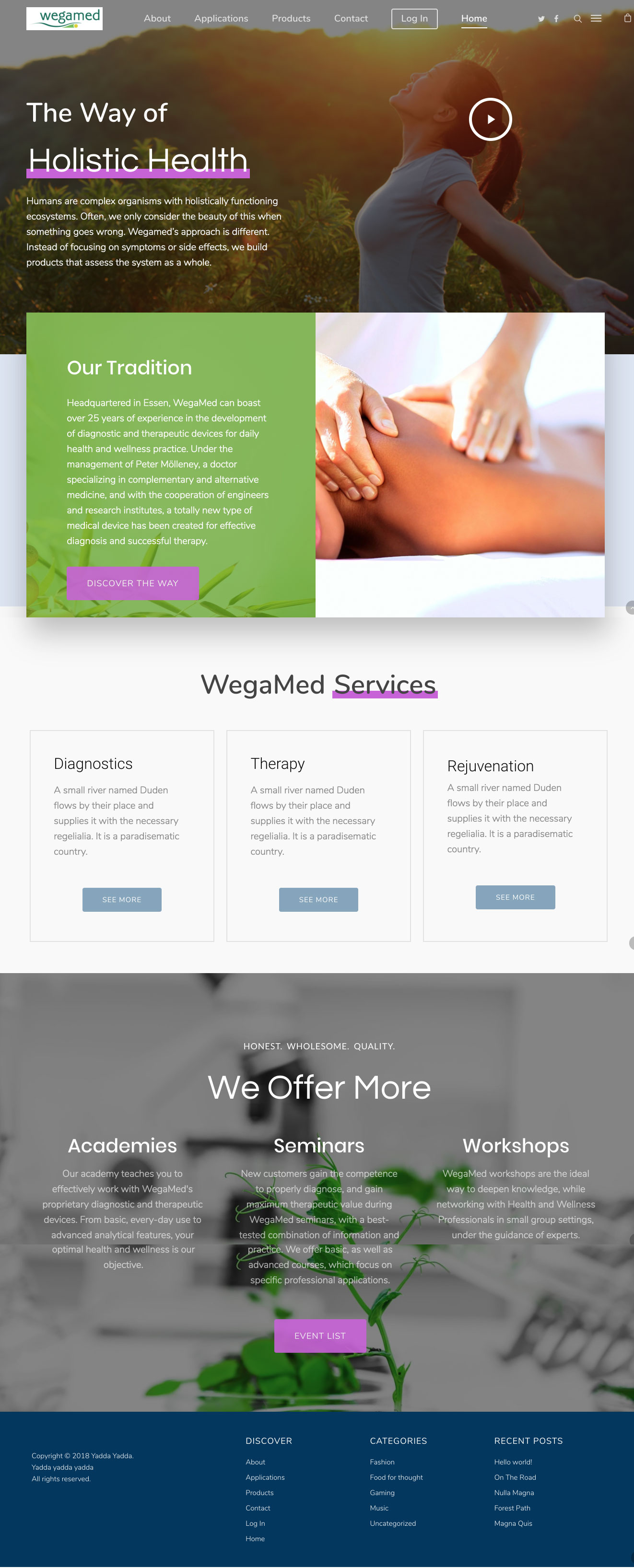 Holistic Health Website Design