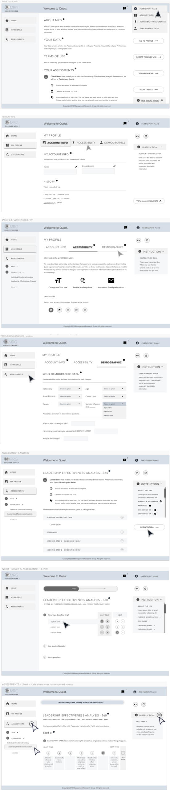 MRG Assessment UI